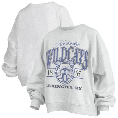 Kentucky Wildcats Pressbox Women's Oversized Vinson Melange Janise Sweatshirt - Heather Gray