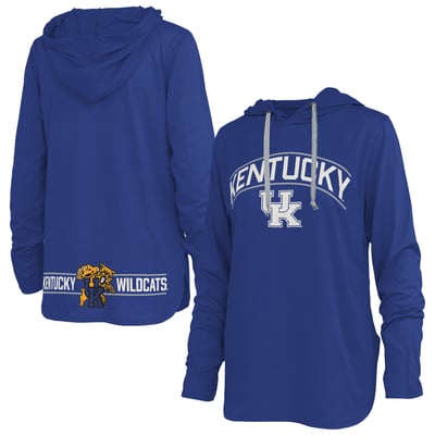 Kentucky Wildcats Pressbox Women's Allie Long Sleeve Hooded T-Shirt - Royal
