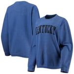 Kentucky Wildcats Nike Basketball Color-Block Tri-Blend Dri-FIT Long Sleeve Hoodie T-Shirt - Gray/Royal