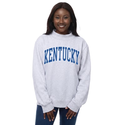 Kentucky Wildcats ZooZatz Women's Team Arch Mock Neck Sweatshirt - Gray