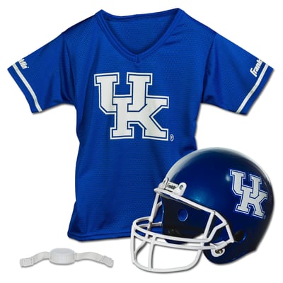 Kentucky Wildcats Franklin Sports Youth NCAA Deluxe Helmet & Jersey Set