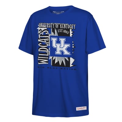  Kentucky Wildcats Mitchell & Ness Youth 90s Retro Poster T-Shirt - Royal