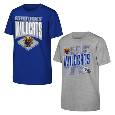Kentucky Wildcats Outerstuff Youth Trench Kings 2-Pack T-Shirt Set - Royal/Gray