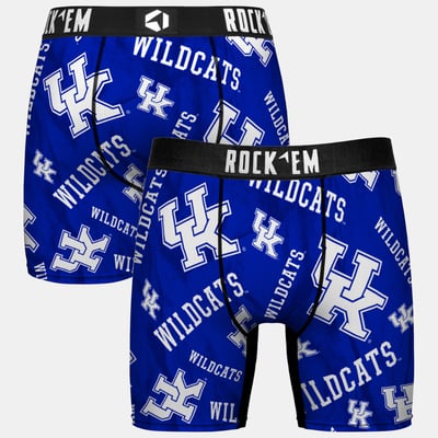  Kentucky Wildcats Rock Em Youth All Over Logo Boxer Briefs - Royal