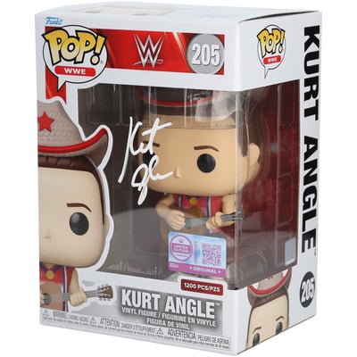 Kurt Angle WWE Autographed Fanatics Authentic #205 Fanatics Exclusive Funko Pop! Figurine