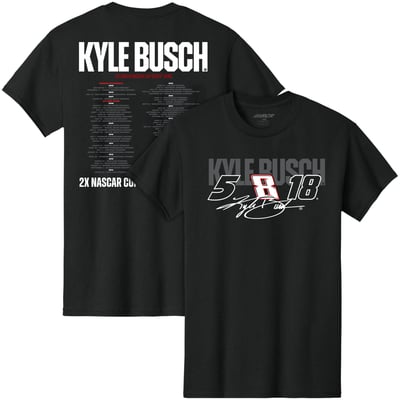Kyle Busch Classic Ink Commemorative Career T-Shirt - Black
