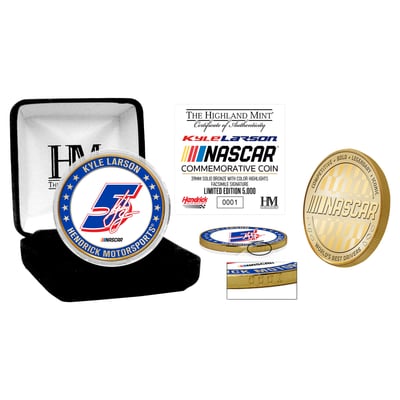 Highland Mint Kyle Larson Bronze Color Coin
