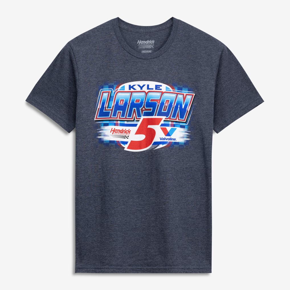 Kyle Larson Classic Ink Valvoline T-Shirt - Heather Navy