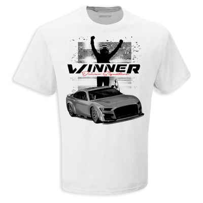 Kyle Larson Classic Ink 2026 YellaWood 500 Race Winner T-Shirt - White