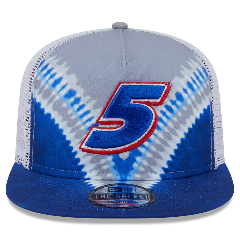 Kyle Larson New Era  Golfer Tie-Dye Snapback Hat - Blue