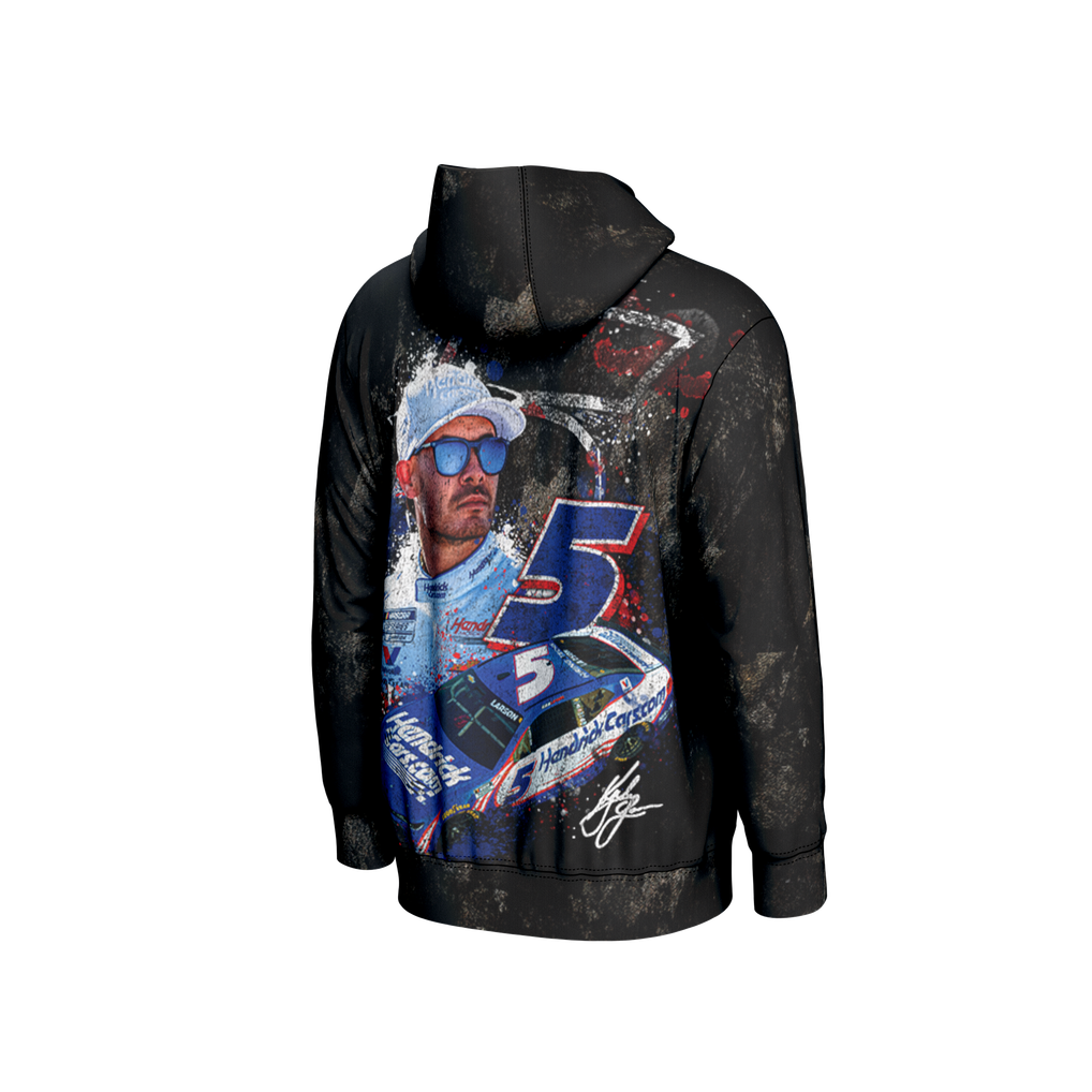  Kyle Larson ProSphere All Over Print Hoodie - Black