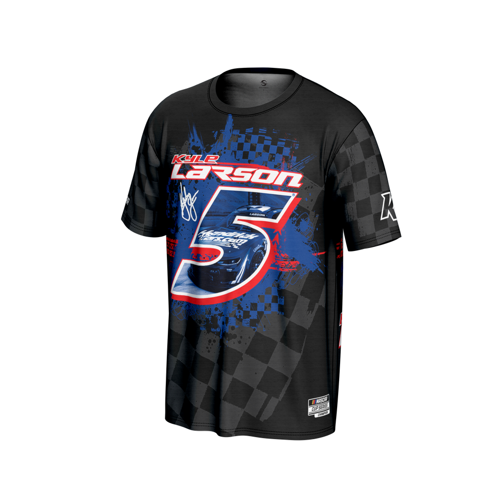  Kyle Larson ProSphere All Over Print T-Shirt - Black