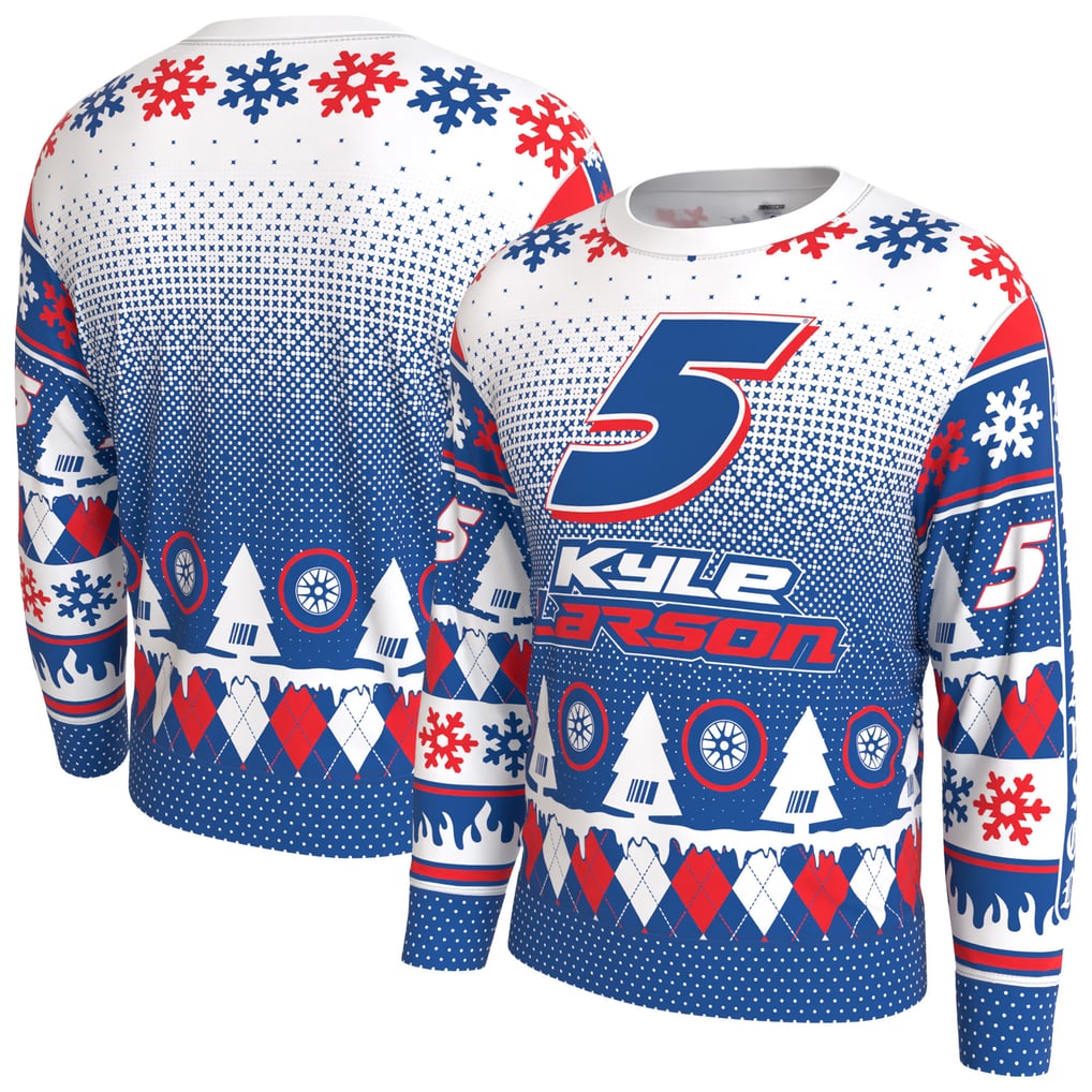 Kyle Larson ProSphere Driver Holiday Sweater - White