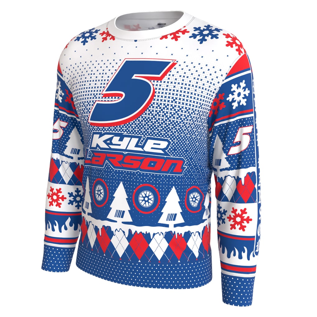 Kyle Larson ProSphere Driver Holiday Sweater - White