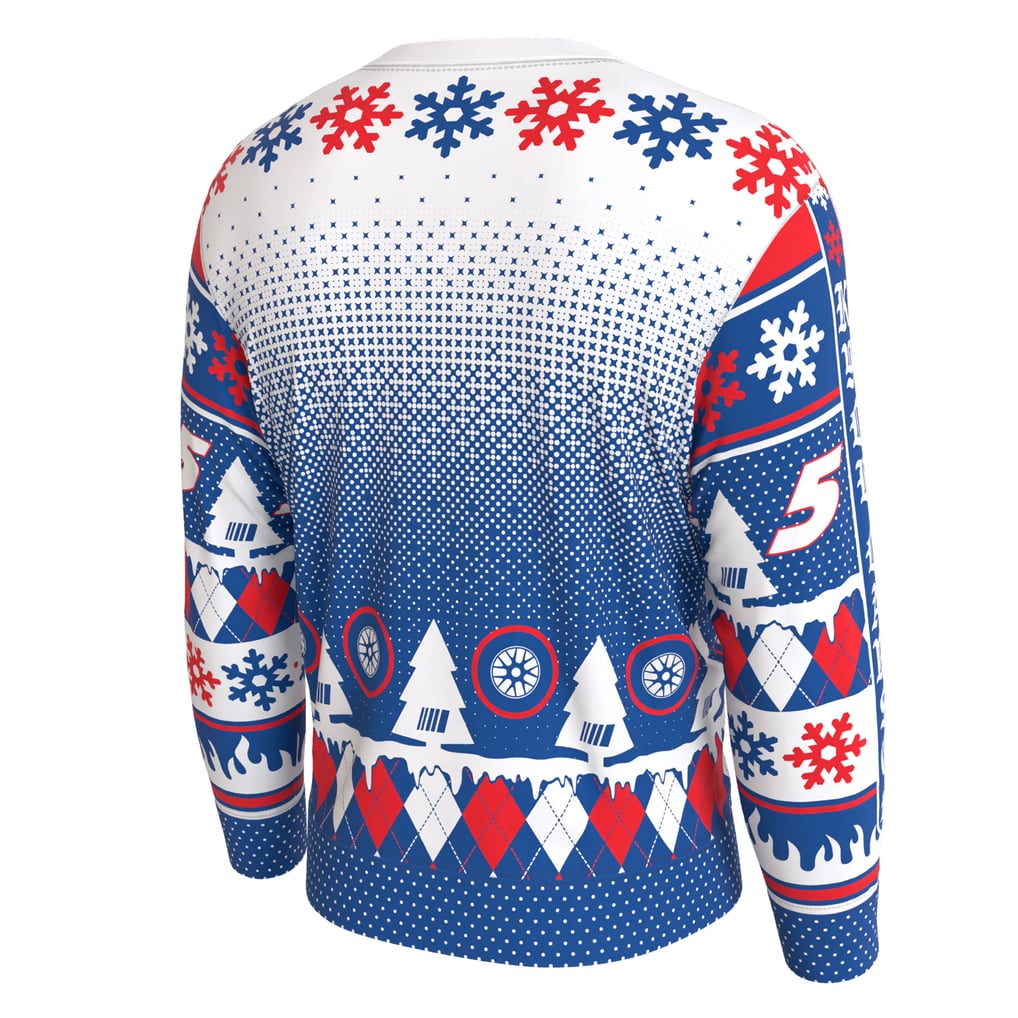 Kyle Larson ProSphere Driver Holiday Sweater - White