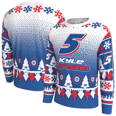 Kyle Larson ProSphere Driver Holiday Sweater - White