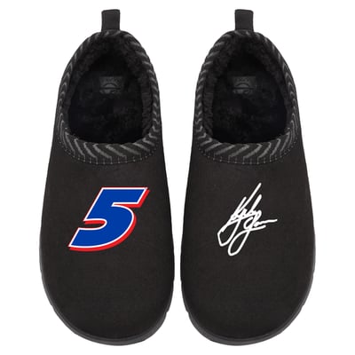 Kyle Larson ISlide Unisex Number & Signature Mission Slippers - Black