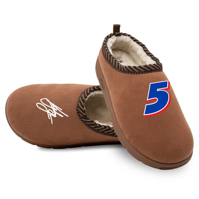 Kyle Larson ISlide Unisex Number & Signature Mission Slippers - Brown