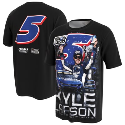 Kyle Larson ProSphere Youth 2026 Enjoy Illinois 300 Race Winner T-Shirt - Black