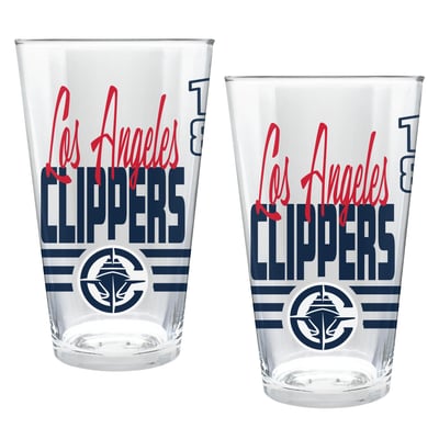 LA Clippers Two-Piece 16oz. Heritage Pint Glass Set