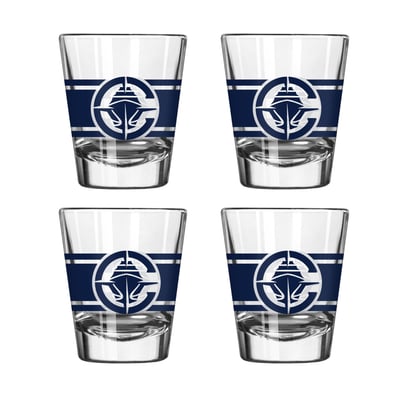 LA Clippers Logo Brands Four-Piece Stripe Shot Glass Set