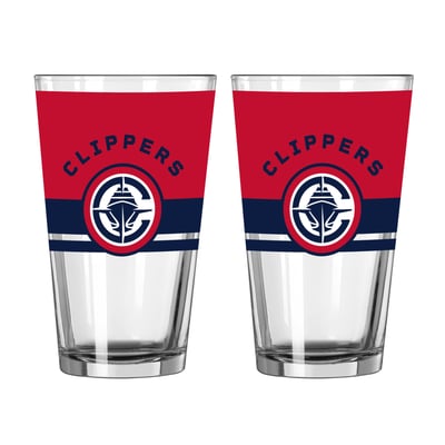 LA Clippers Logo Brands Two-Piece 16oz. Horizon Pint Glass Set