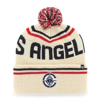 LA Clippers '47 Quattrle Cuffed Knit Hat with Pom - Natural