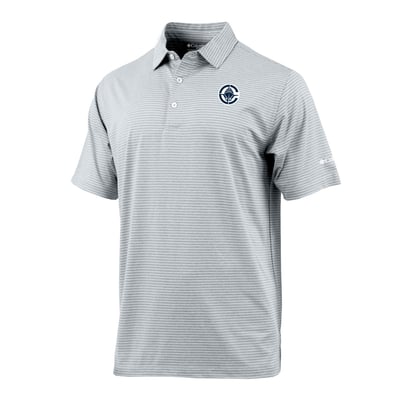 LA Clippers Columbia Striped Tempo Swing Polo - Gray