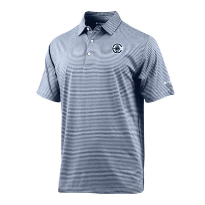 LA Clippers Columbia Striped Tempo Swing Polo - Navy