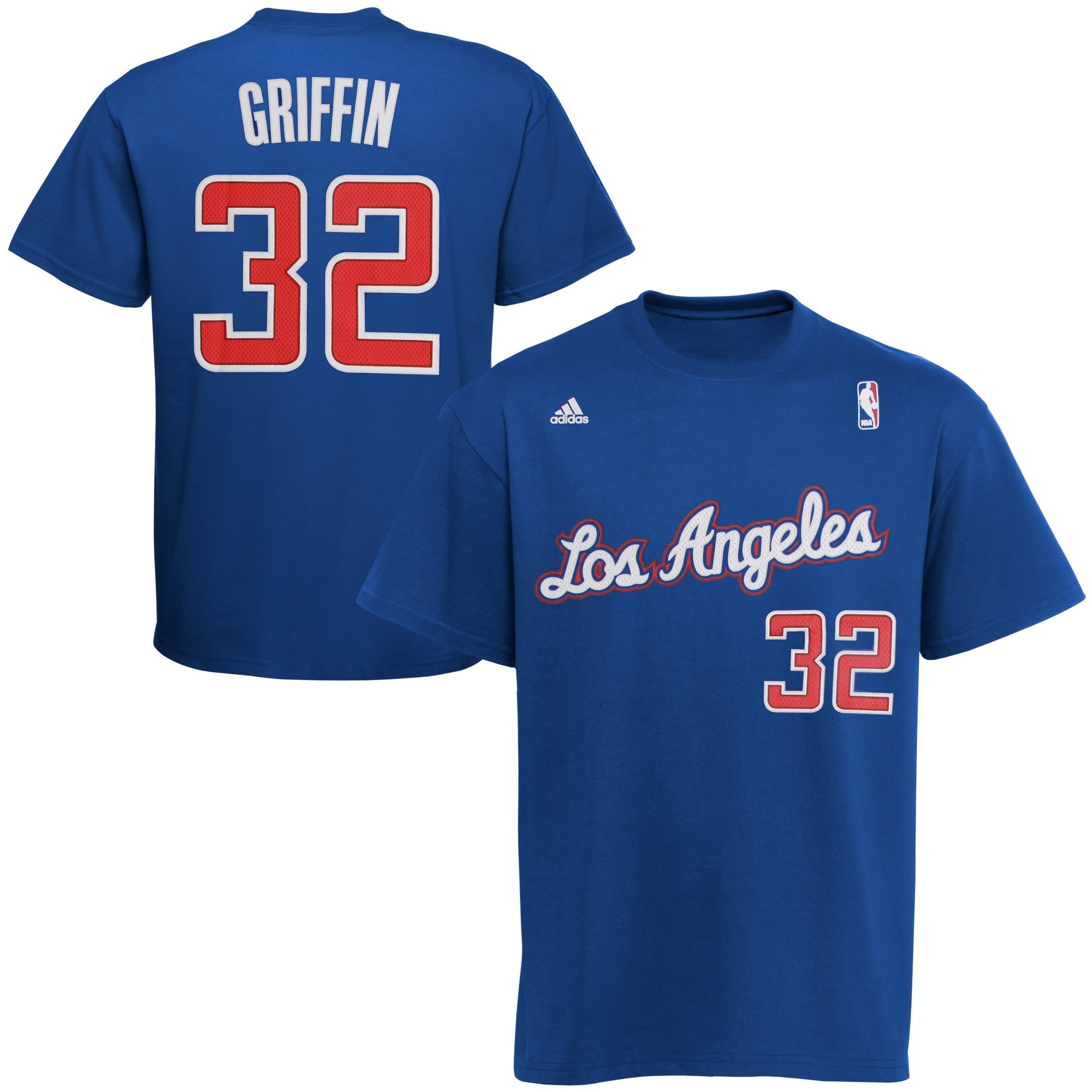 Mens LA Clippers Blake Griffin adidas Royal Blue Game Time T-Shirt