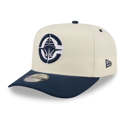 LA Clippers New Era City A-Frame 9FIFTY Snapback Hat - Cream/Navy