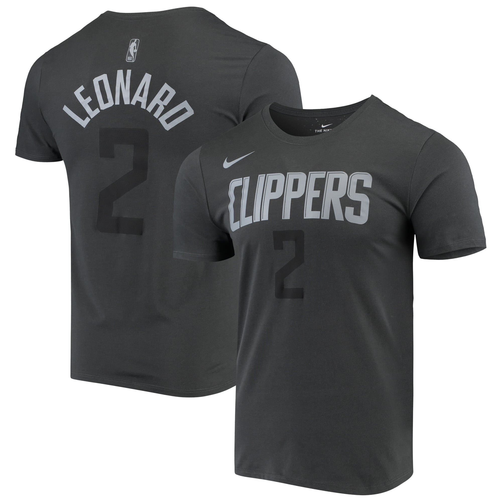 Men's LA Clippers Kawhi Leonard Nike Gray Icon Performance T-Shirt