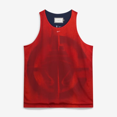 LA Clippers Nike 2026 Standard Issue Practice Icon Mesh Reversible Jersey - Red/Navy