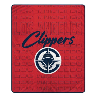 LA Clippers Pegasus Echo Script Fade 50" x 60" Ultra Soft Throw Blanket