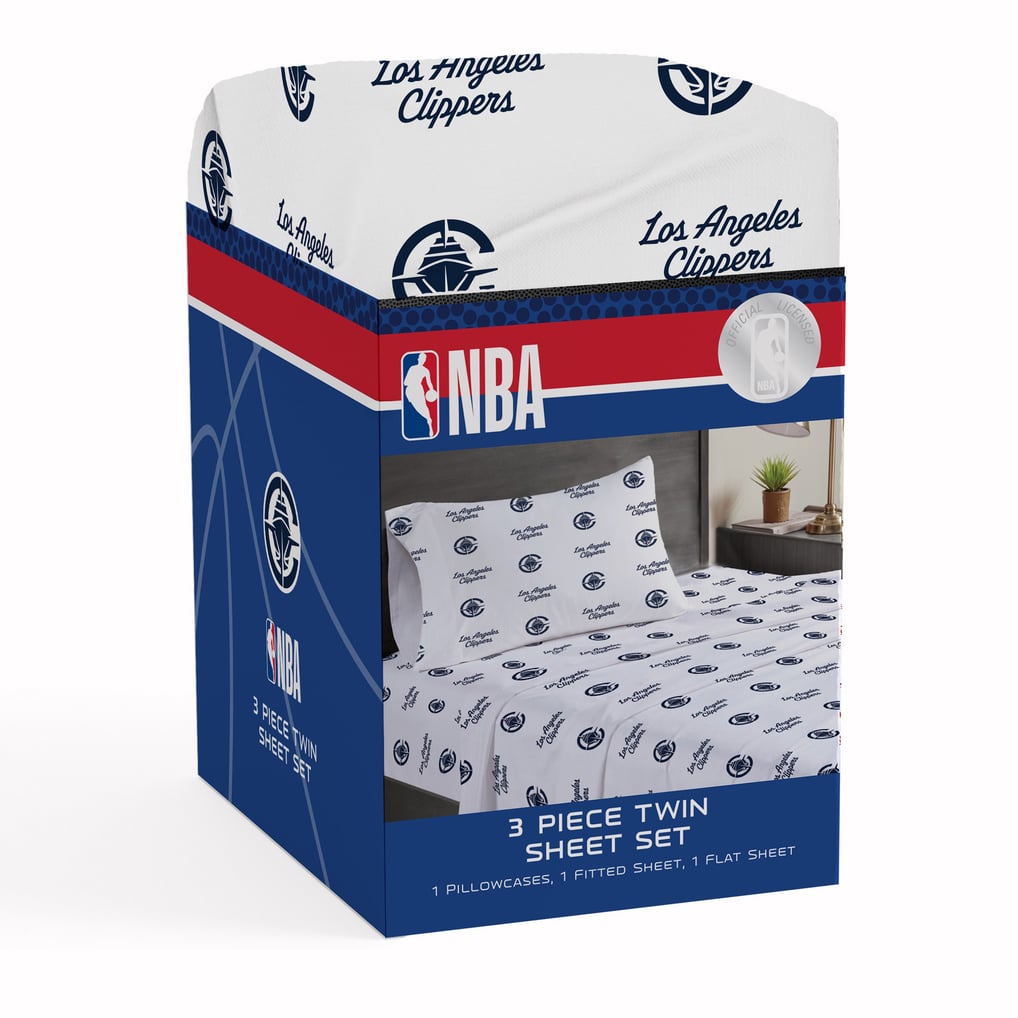 LA Clippers Pegasus Three-Piece Twin Sheet Set
