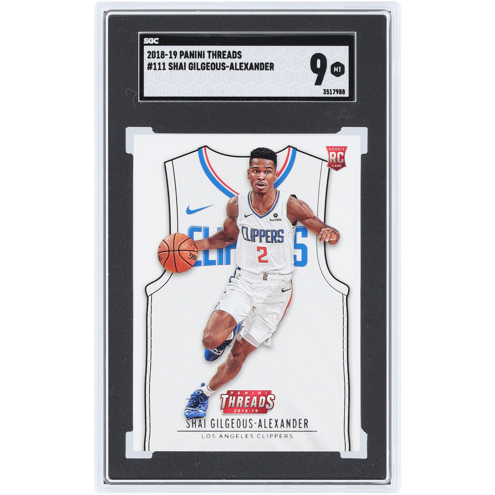 Shai Gilgeous-Alexander LA Clippers 2018-19 Panini Threads #111 