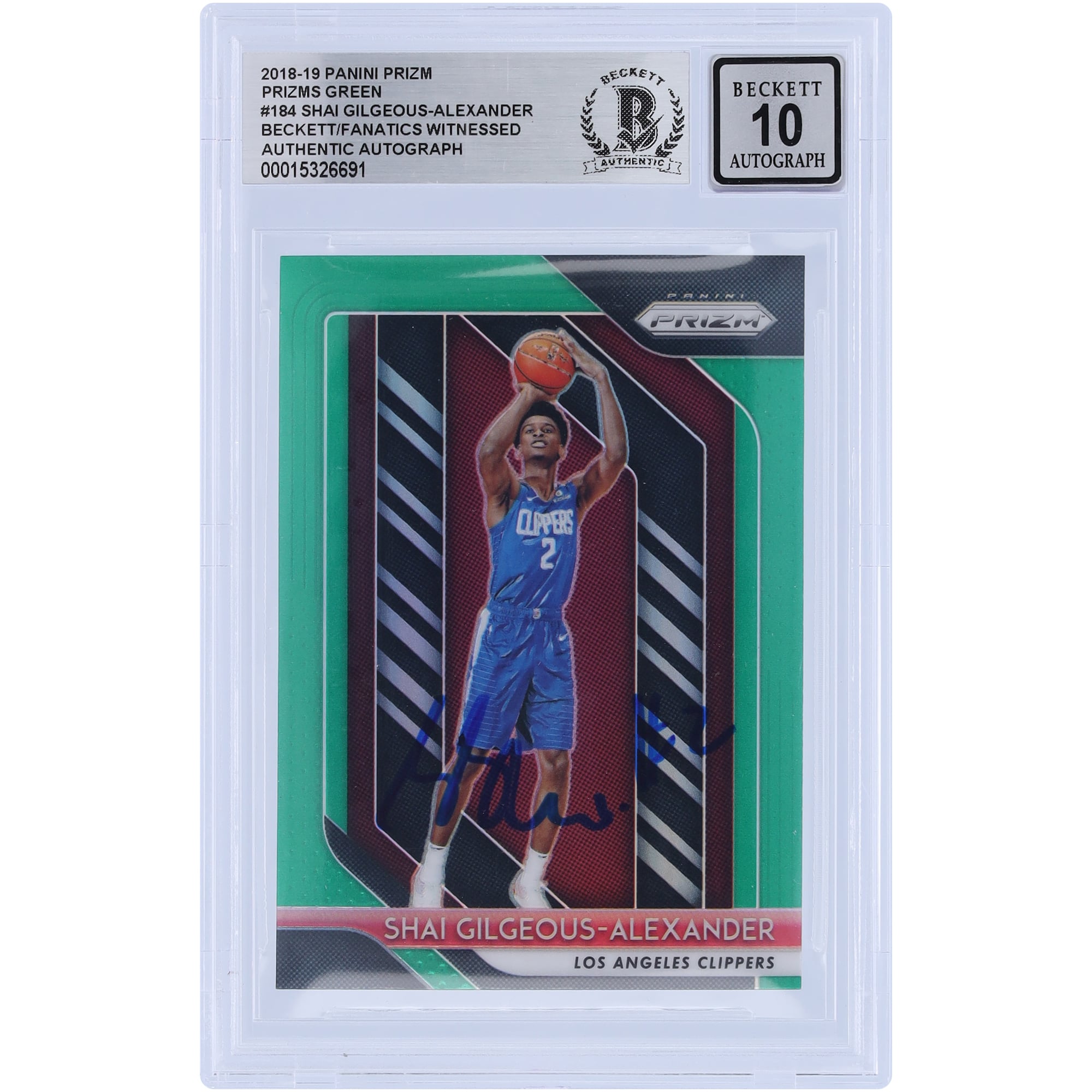 Shai Gilgeous-Alexander LA Clippers Autographed 2018-19 Panini 