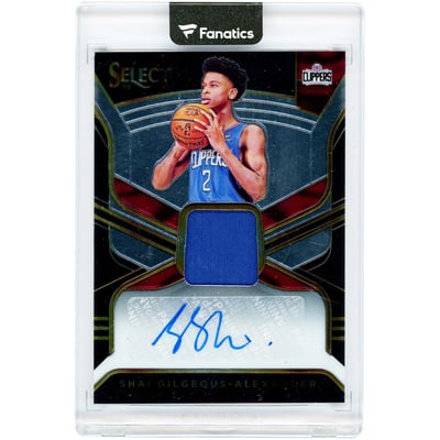 Shai Gilgeous-Alexander LA Clippers Autographed 2018-19 Panini Select Rookie Jersey Relic #RJA_SGA #150/199 Card