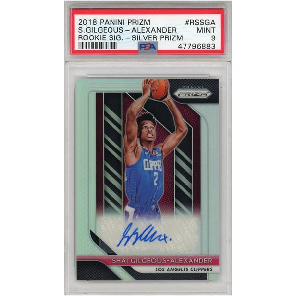 Autographed LA Clippers Shai Gilgeous-Alexander 2018 Panini Prizm 