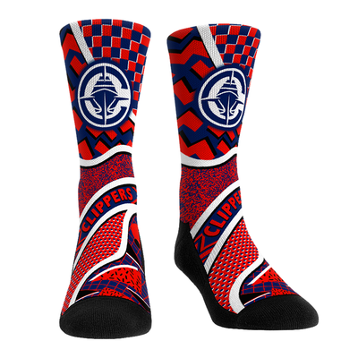  LA Clippers Rock Em Unisex Ball Pattern Crew Socks - Black