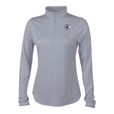 LA Clippers Columbia Women's Fairway Breeze Quarter-Zip Pullover - Gray