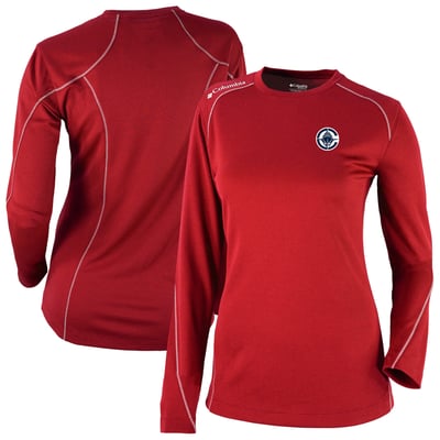  LA Clippers Columbia Women's Omni-Wick Shotgun Long Sleeve Top - Red