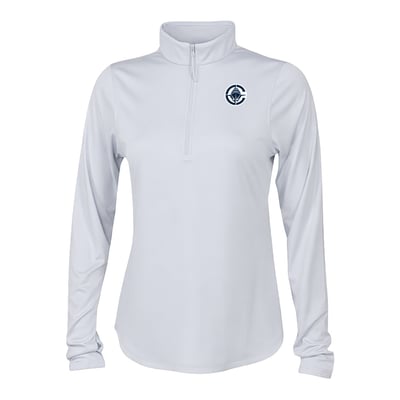 LA Clippers Columbia Women's Fairway Breeze Quarter-Zip Pullover - White