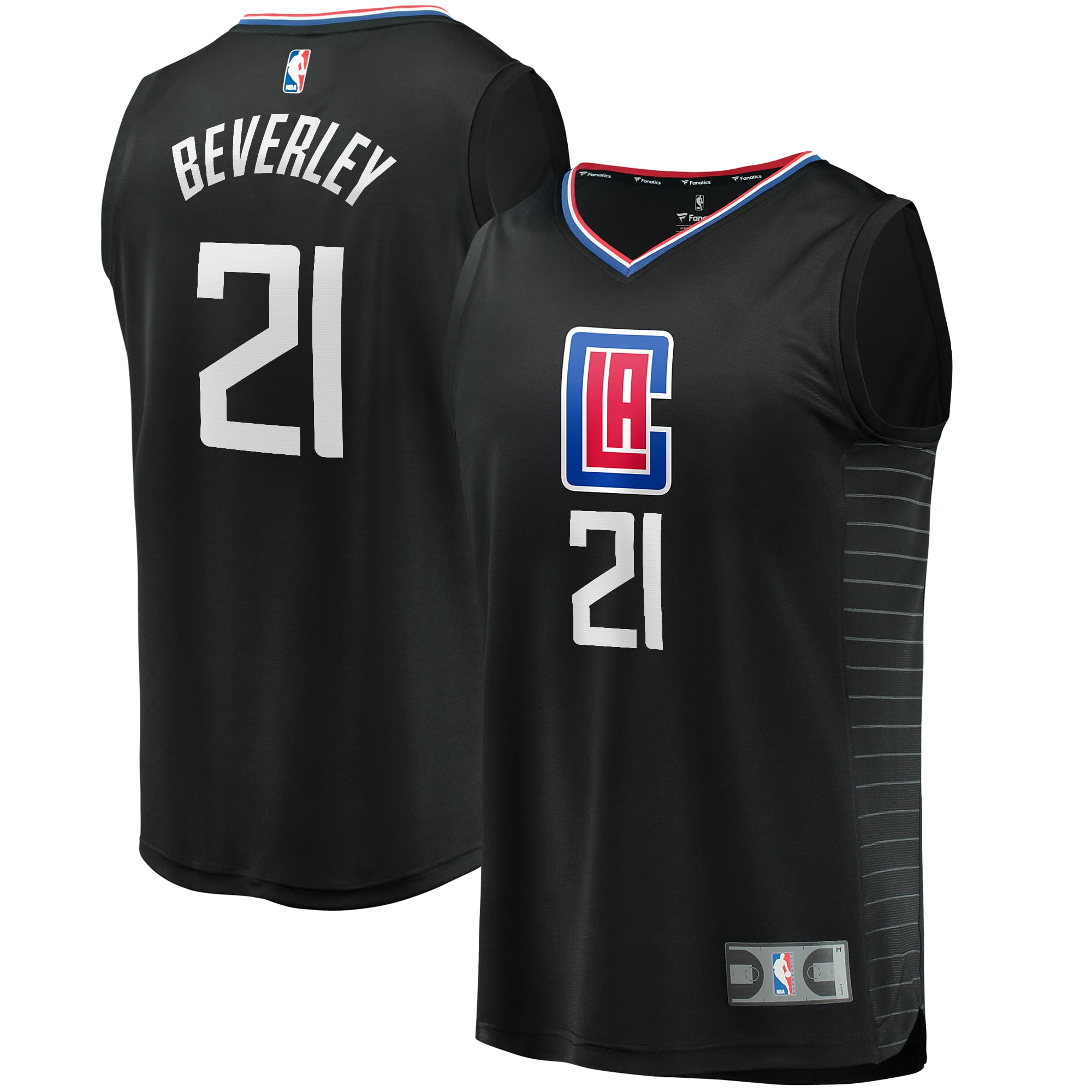 Youth LA Clippers Patrick Beverley Fanatics Black Fast Break