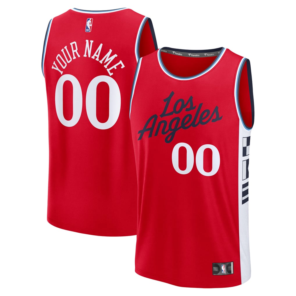 LA Clippers Fanatics Youth Fast Break Custom Replica Jersey - Red  - Statement Edition