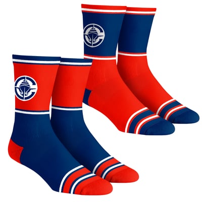  LA Clippers Rock Em Youth 2-Pack Color Block Crew Socks Set