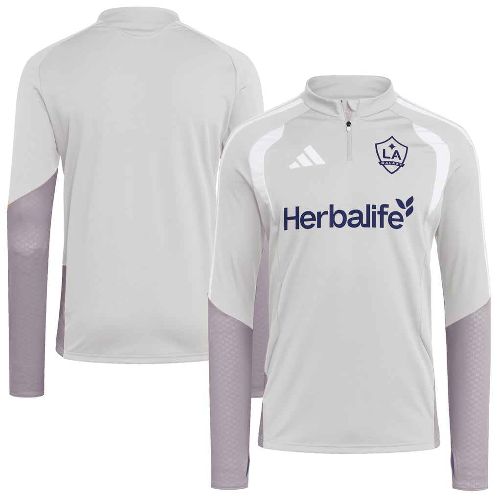 LA Galaxy adidas 2026 Tiro Competition Quarter-Zip Training Top - Silver