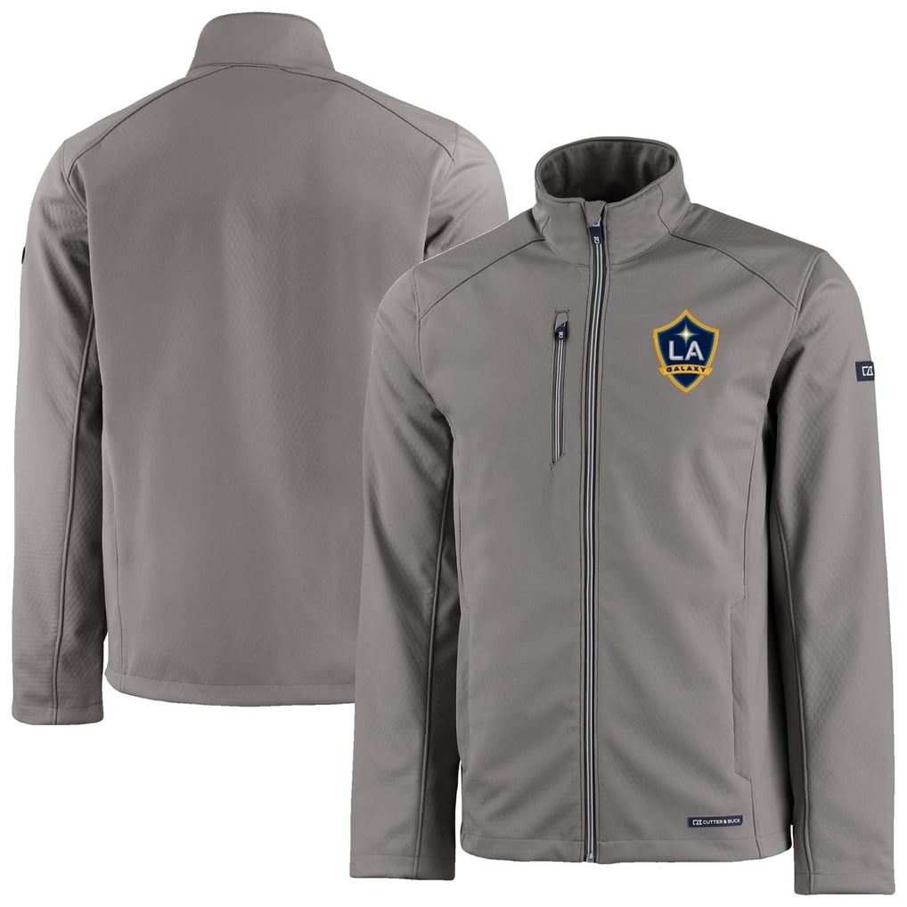  LA Galaxy Cutter & Buck Evoke Eco Softshell Recycled Full-Zip Jacket - Gray