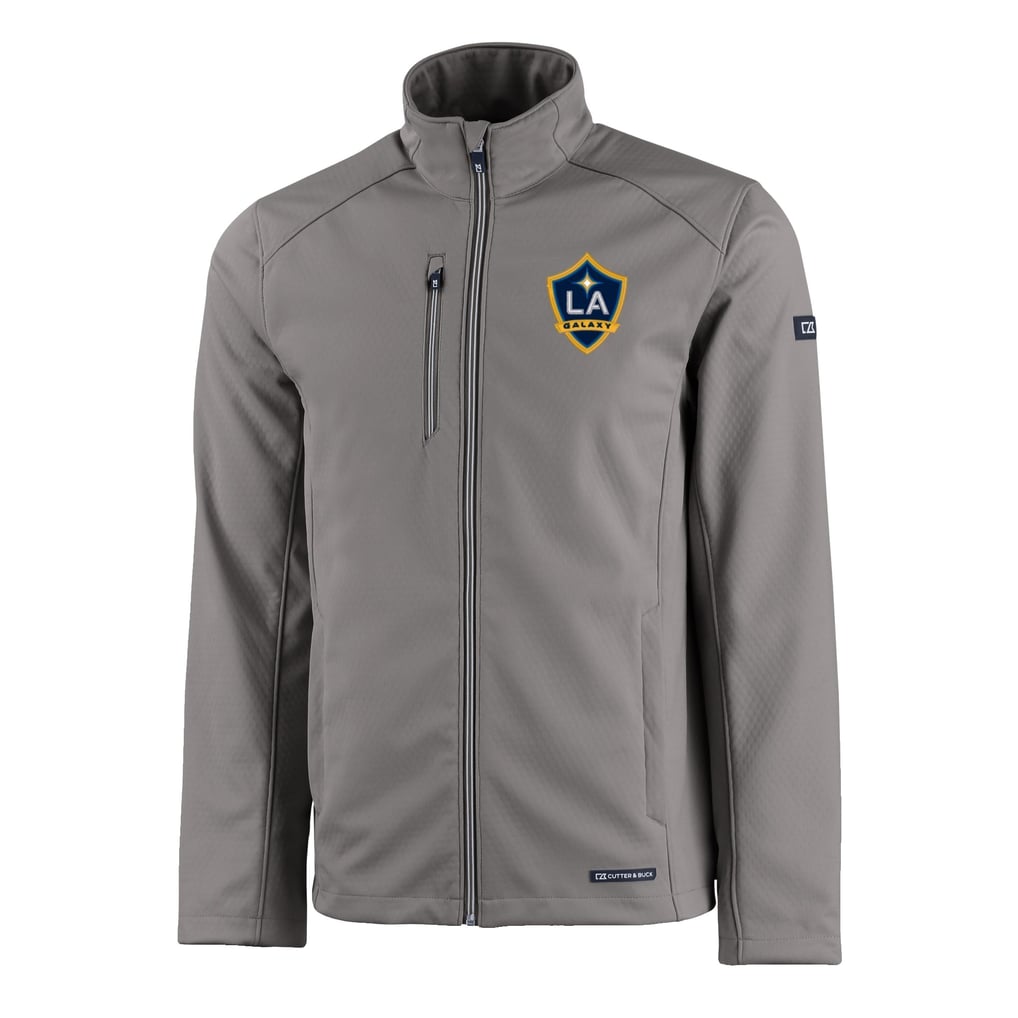  LA Galaxy Cutter & Buck Evoke Eco Softshell Recycled Full-Zip Jacket - Gray