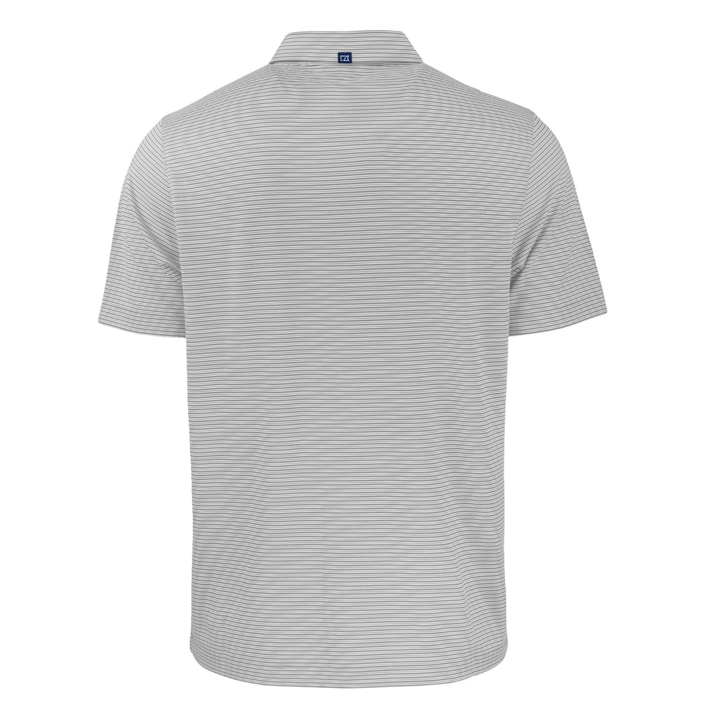 LA Galaxy Cutter & Buck Forge Eco Double Stripe Stretch Recycled Tri-Blend Polo - Gray/White
